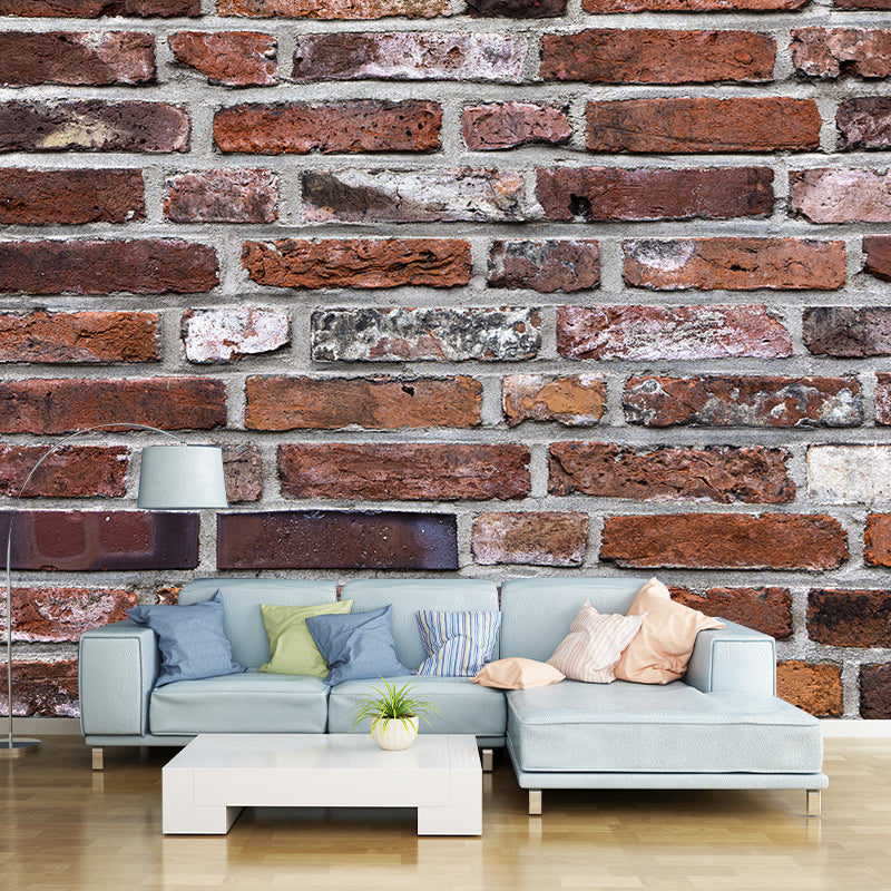 Industrial Style Brick Wall Mural Decal Waterproofing Wall Covering for Decoration