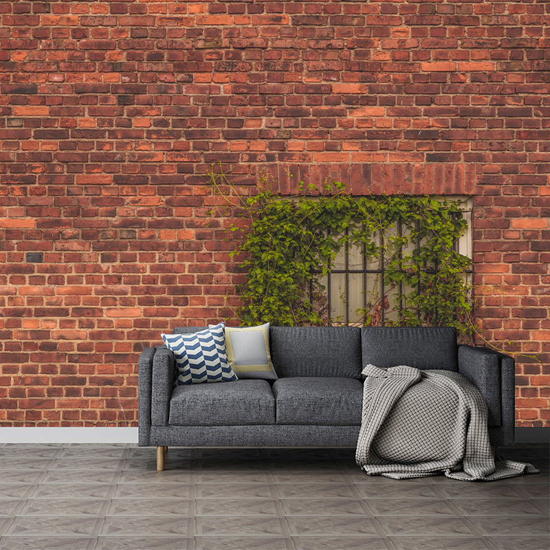 Industrial Style Brick Wall Mural Decal Waterproofing Wall Covering for Decoration