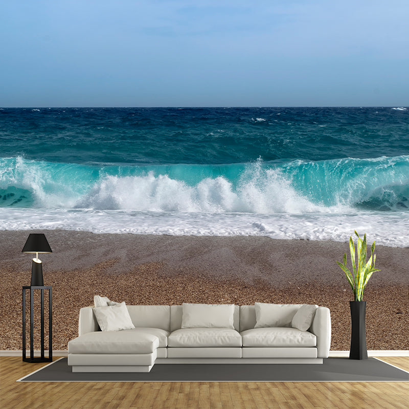 Tropical Beach Wall Mural Wallpaper Moisture Resistant for Sleeping Room