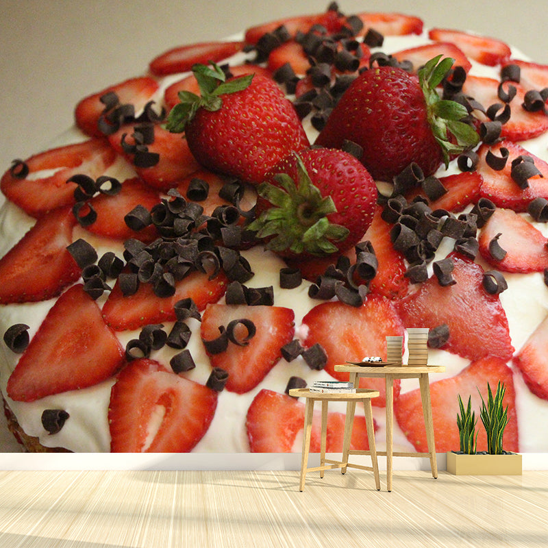 Cake Dessert Mural Wallpaper Moisture Resistant for Cake Shop, Personalized Size Available