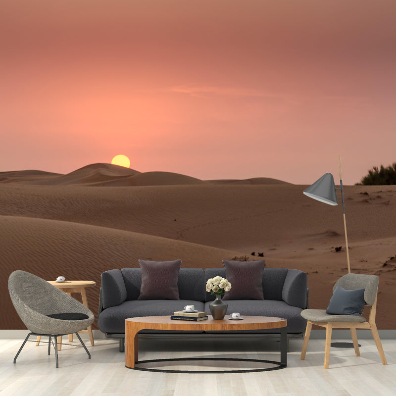 Customized Big Desert Mural Decorative Mildew Resistant for Dining Room