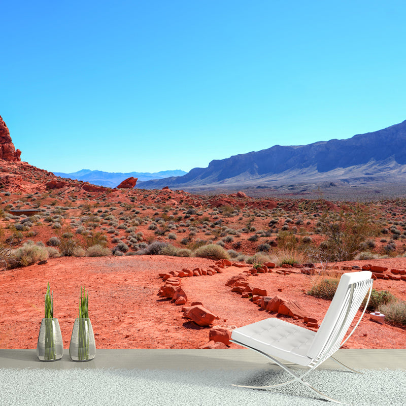 Modern Huge Desert Mural Environment Friendly Wallpaper for Sitting Room