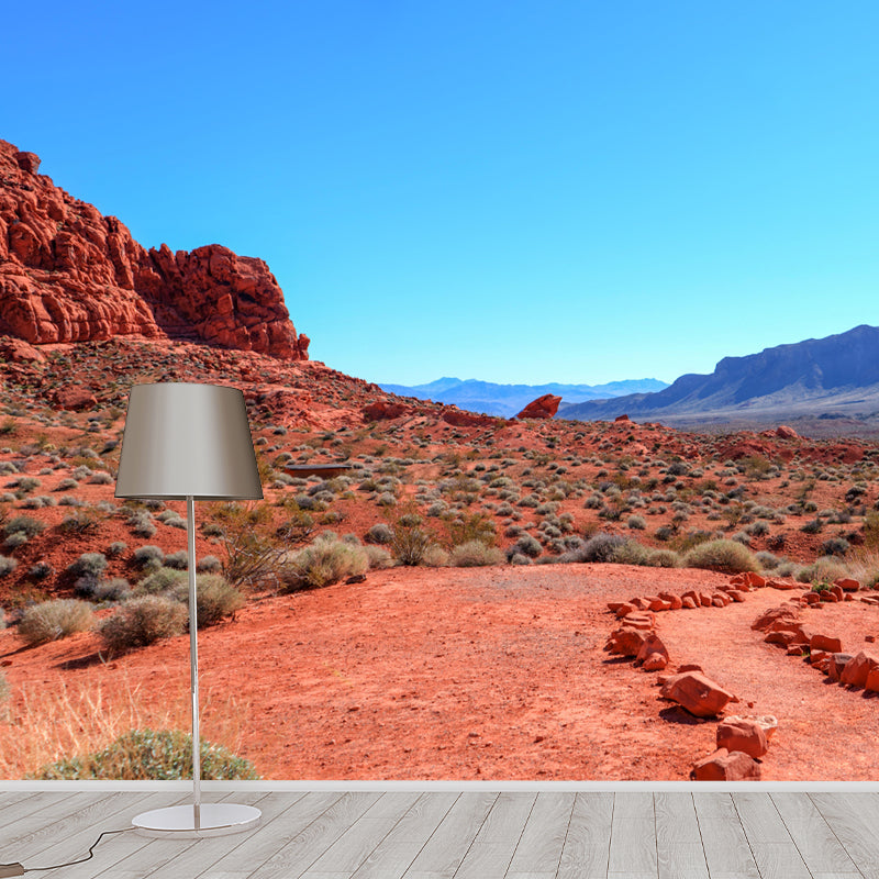 Modern Huge Desert Mural Environment Friendly Wallpaper for Sitting Room