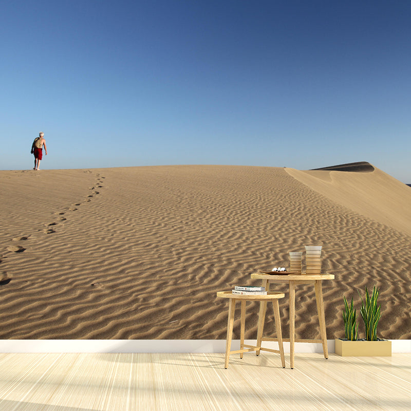 Modern Huge Desert Mural Environment Friendly Wallpaper for Sitting Room
