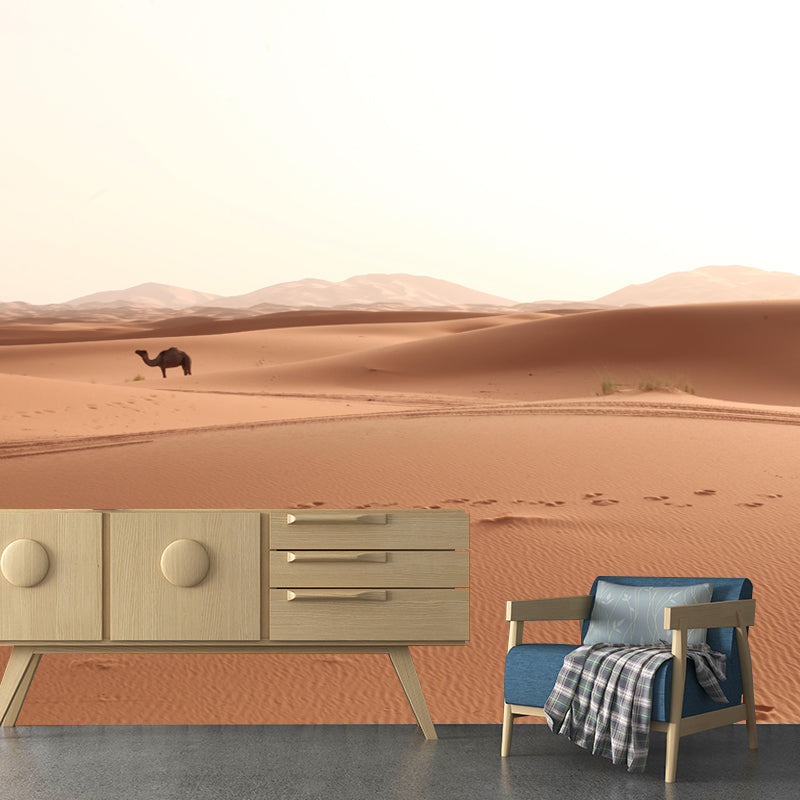 Modern Huge Desert Mural Environment Friendly Wallpaper for Sitting Room