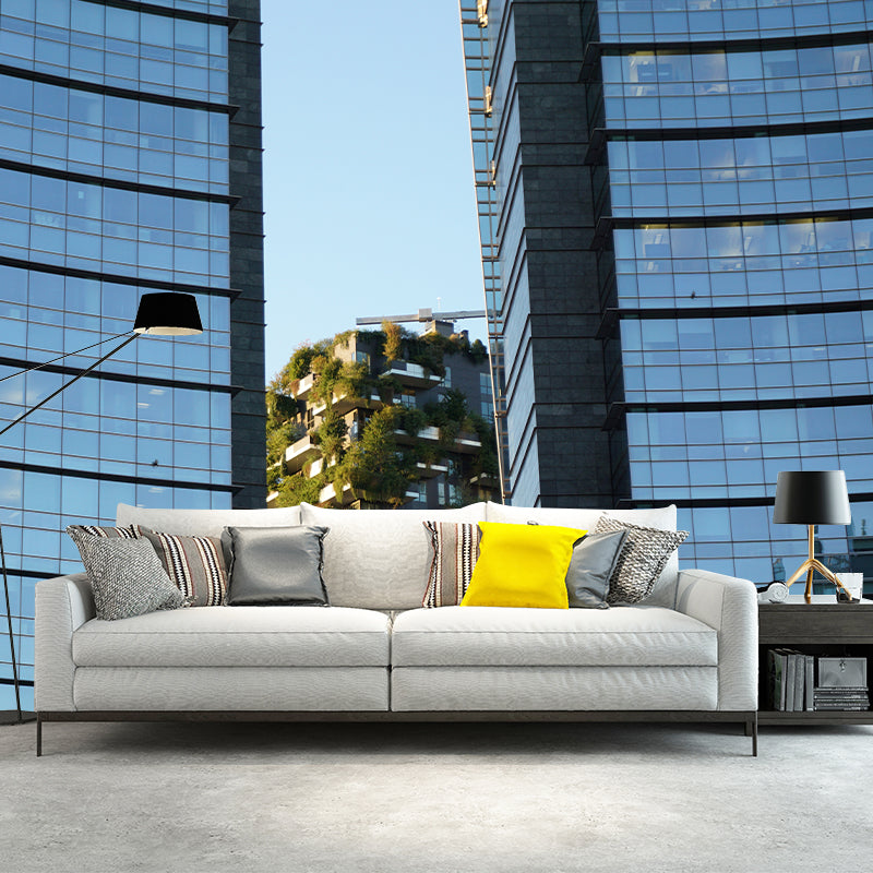 City Building Photo Wall Mural Wallpaper for Bedroom Living Room, Water Resistant