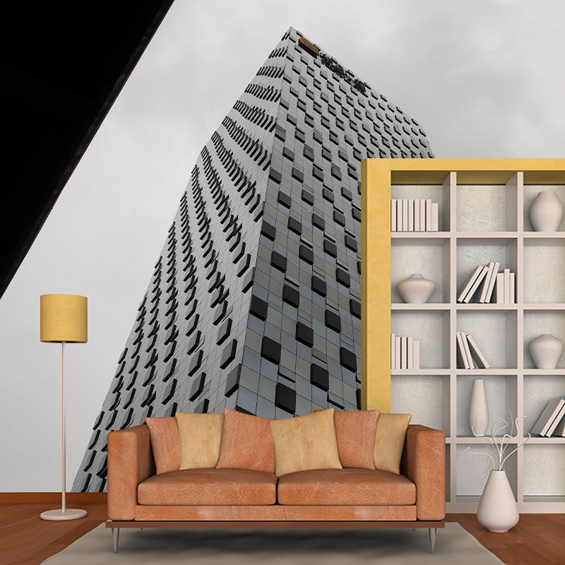 City Building Photo Wall Mural Wallpaper for Bedroom Living Room, Water Resistant