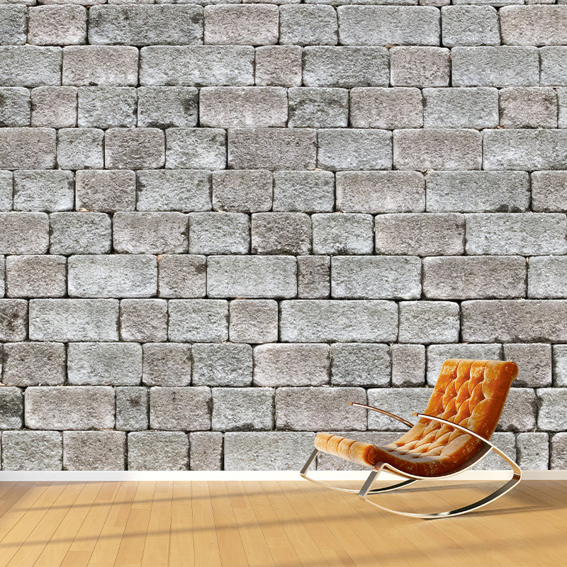 Industrial Style Old Brick Removable Wall Mural for Sitting Room, Moisture Resistant