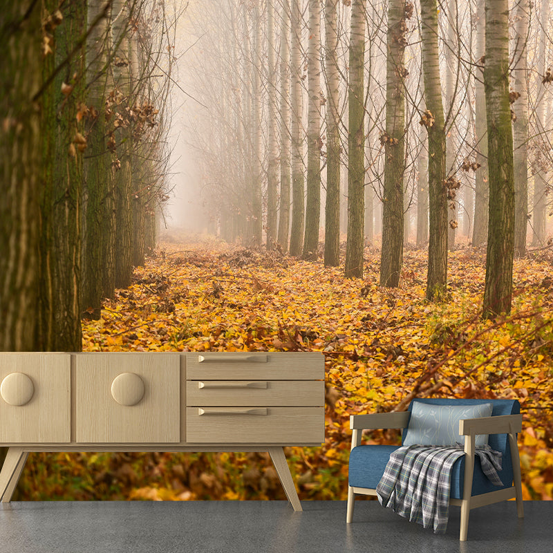 Forest Tree Wall Art Decor for Sitting Room Moisture Resistant Mural, Made to Measure