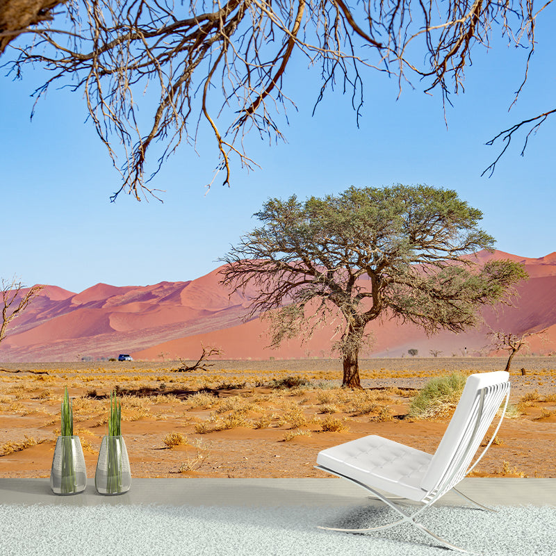 Dry Desert Scenery Mural Stain Resistant Modernist Coffee Shop Wall Decor