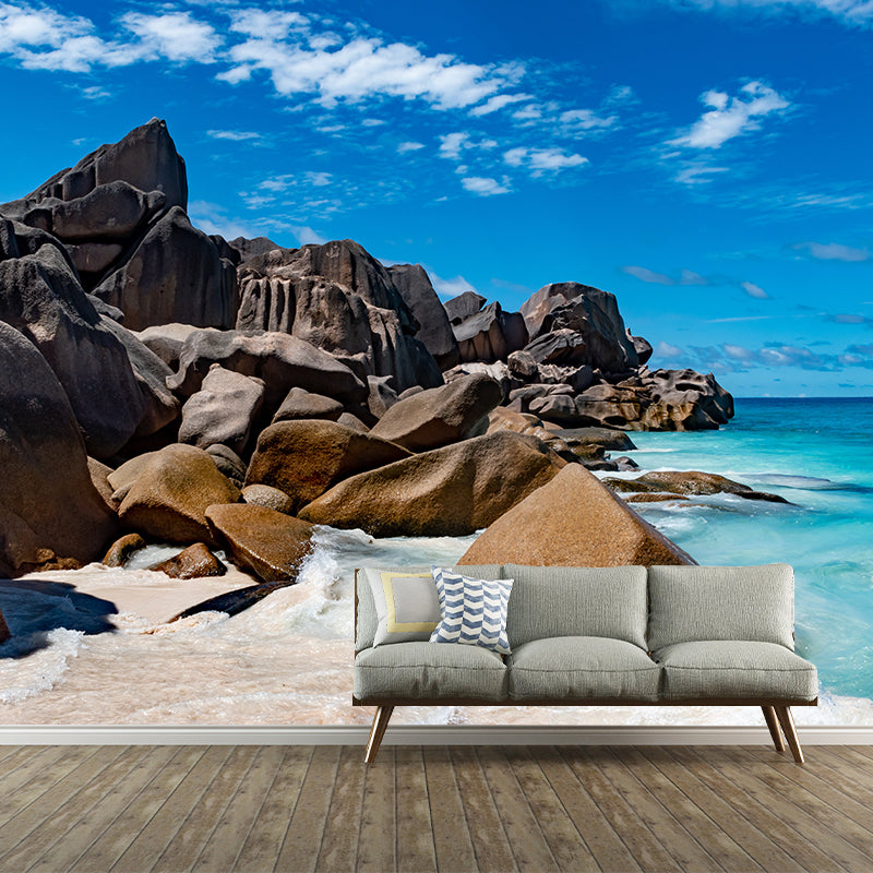 Blue Sea Wall Mural Home Decoration Bathroom Floor Murals, Made to Measure