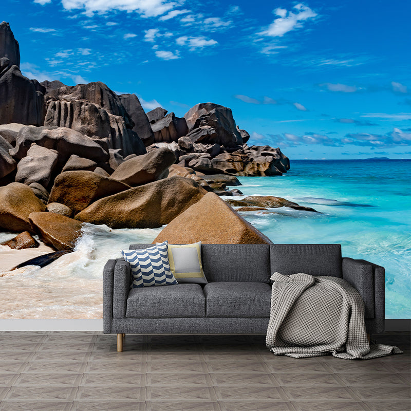 Blue Sea Wall Mural Home Decoration Bathroom Floor Murals, Made to Measure