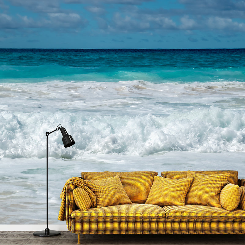 Blue Sea Wall Mural Home Decoration Bathroom Floor Murals, Made to Measure