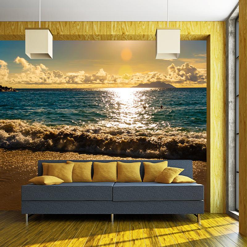 Blue Sea Wall Mural Home Decoration Bathroom Floor Murals, Made to Measure