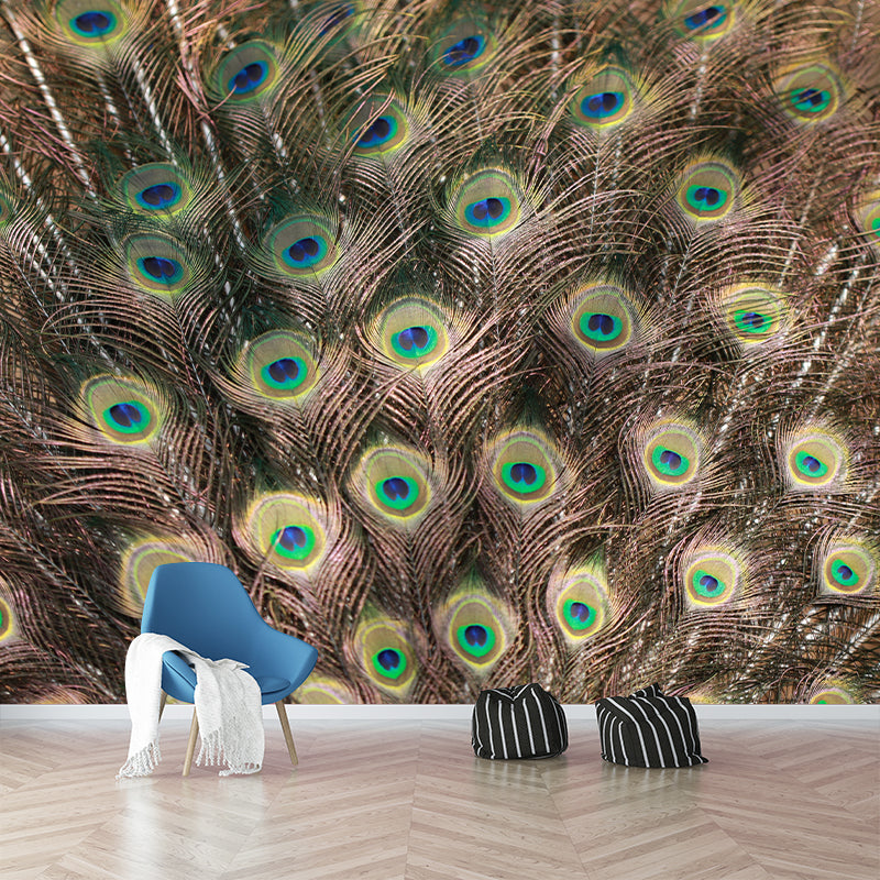 Peculiar Feathers Wall Paper Murals Moisture Resistant Living Room Wall Decor