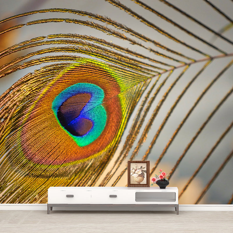 Peculiar Feathers Wall Paper Murals Moisture Resistant Living Room Wall Decor