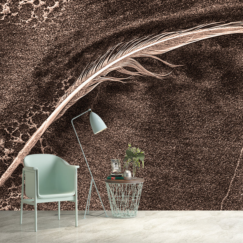 Vivid Feathers Wall Paper Murals Mildew Resistant Living Room Wall Decor