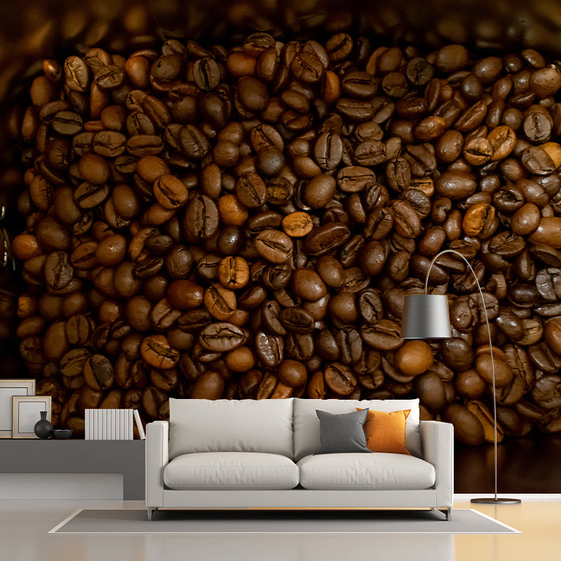 Aromatic Coffee Beans Wall Paper Murals Contemporary Style Coffee Shop Wall Decor