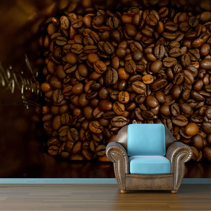 Aromatic Coffee Beans Wall Paper Murals Contemporary Style Coffee Shop Wall Decor
