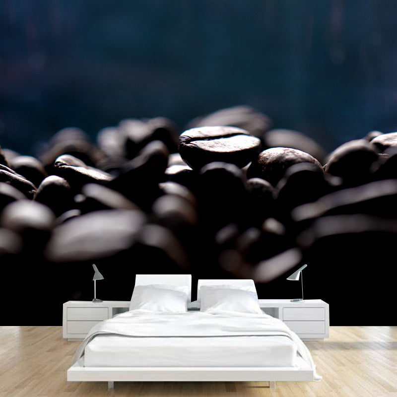 Contemporary Cafe Decoration Coffee Beans Wall Paper Murals, Made to Measure