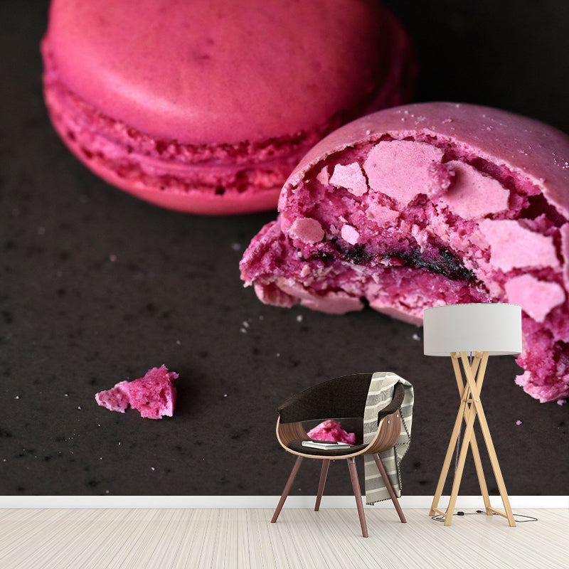 Small Desserts Wall Paper Murals Contemporary Style for Cake Shop, Water Resistant