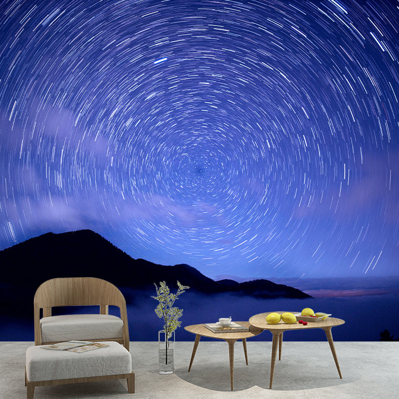 Cosmic Night View Mural Water Resistant Decorative Wall Decor for Bedroom