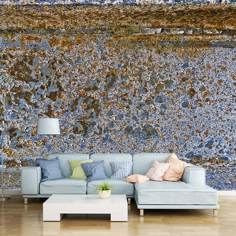 Industrial Style Rusty Metal Mural Wallpaper for Living Room, Water Resistant