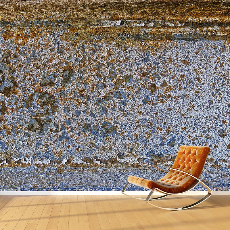 Industrial Style Rusty Metal Mural Wallpaper for Living Room, Water Resistant