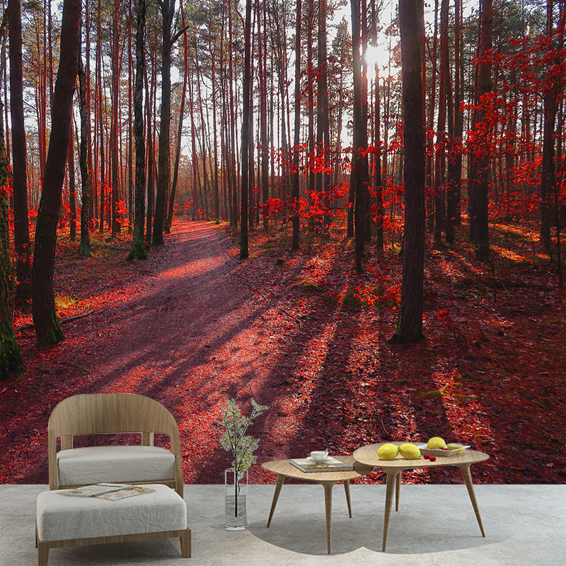 Forest Scenery Moisture Resistant Mural Decal Modern Wall Decor for Sleeping Room