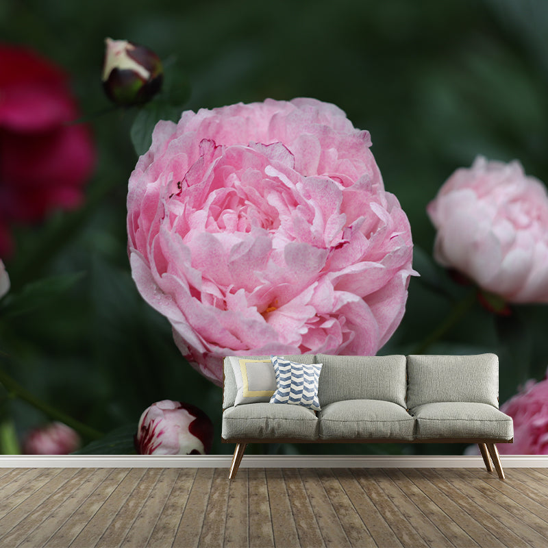 Peony Murals Contemporary Washable Girls' Bedroom Wall Decor, Personalized Size Available