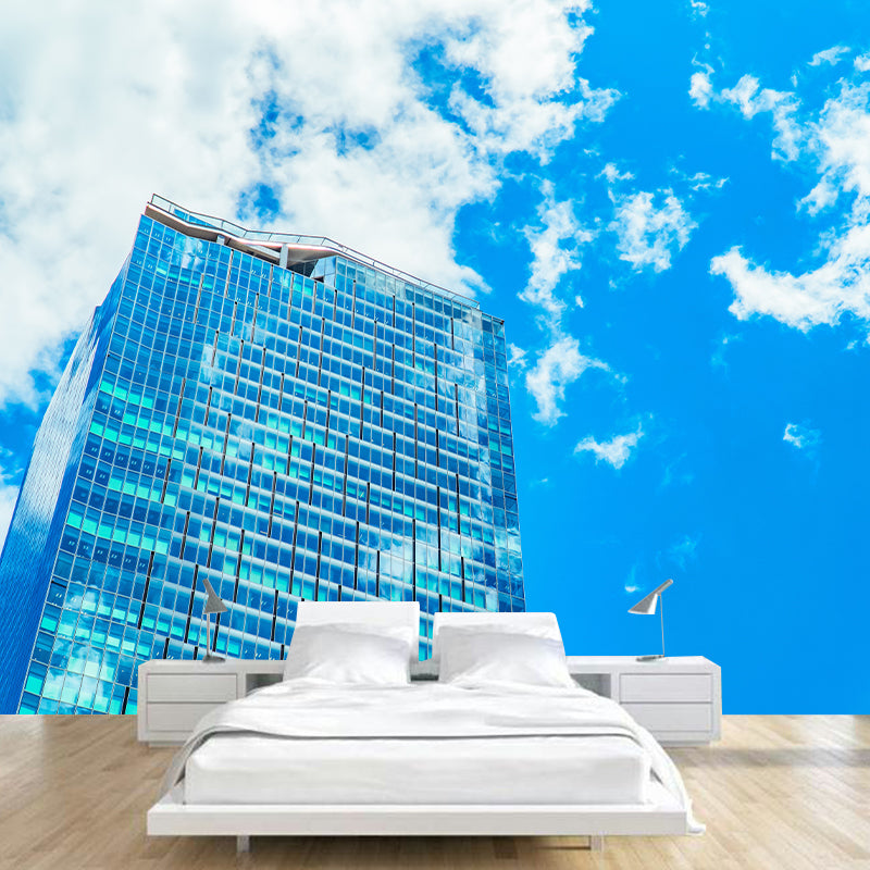 City Building Murals Contemporary Meeting Room Wall Decor, Size Optional