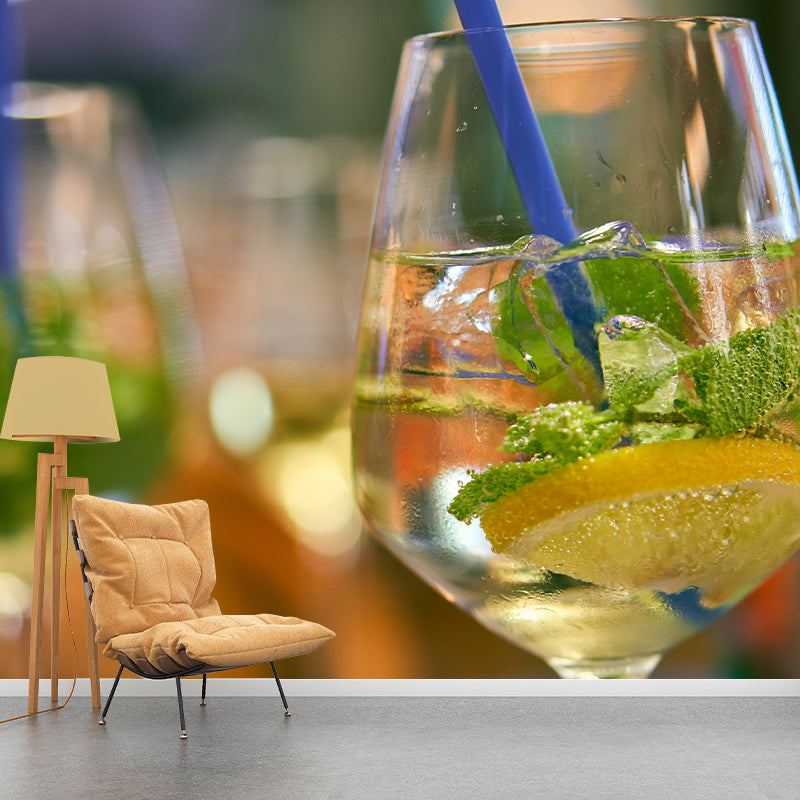 Wine Photo Mural Wallpaper Modern Wall Covering for Bar, Personalized Size Available