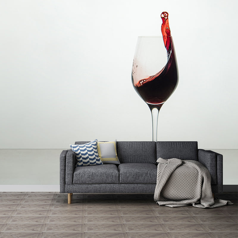 Wine Photo Mural Wallpaper Modern Wall Covering for Bar, Personalized Size Available