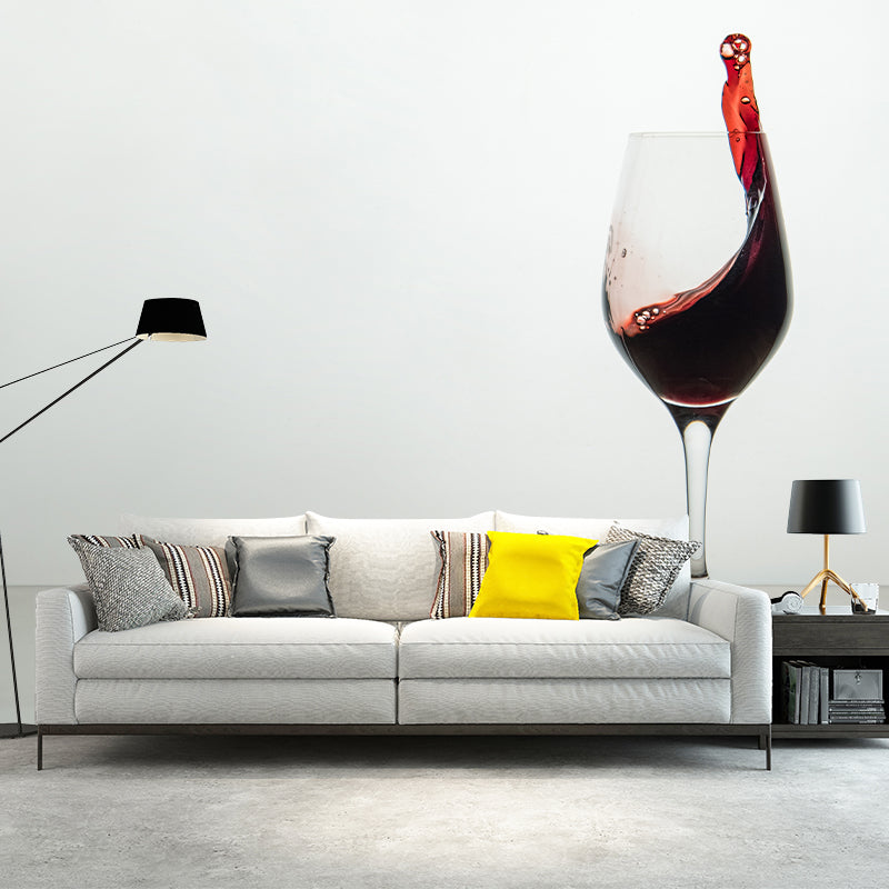 Wine Photo Mural Wallpaper Modern Wall Covering for Bar, Personalized Size Available