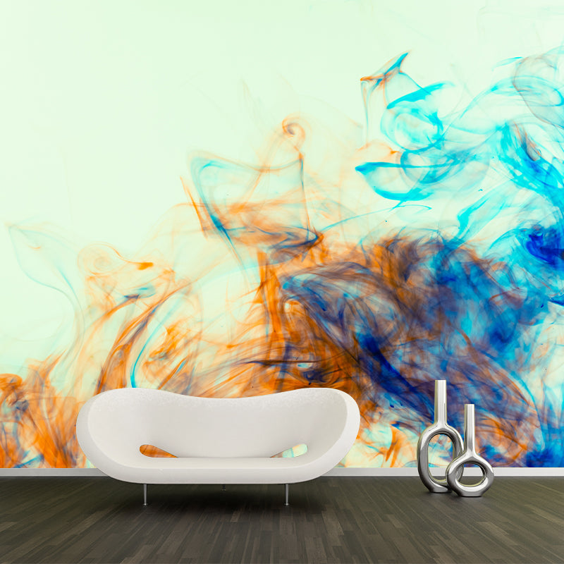 Ink Abstract Contemporary Water Resistant Wall Covering for Sleeping Room