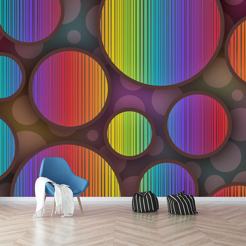 Geometric Pattern Wall Mural Home Sitting Room Bedroom Decals, Personalized Size Available