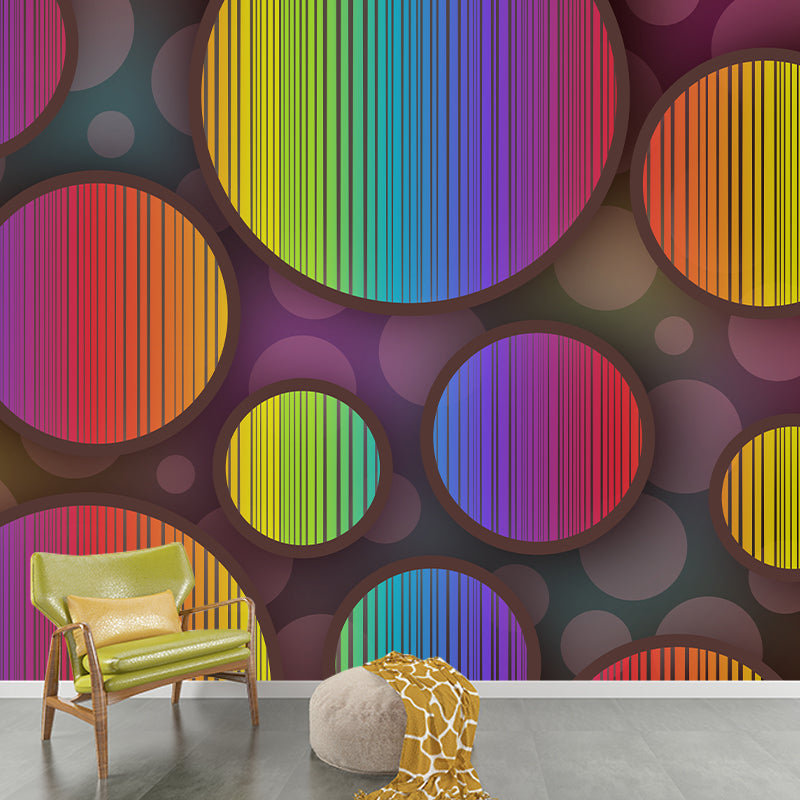 Geometric Pattern Wall Mural Home Sitting Room Bedroom Decals, Personalized Size Available