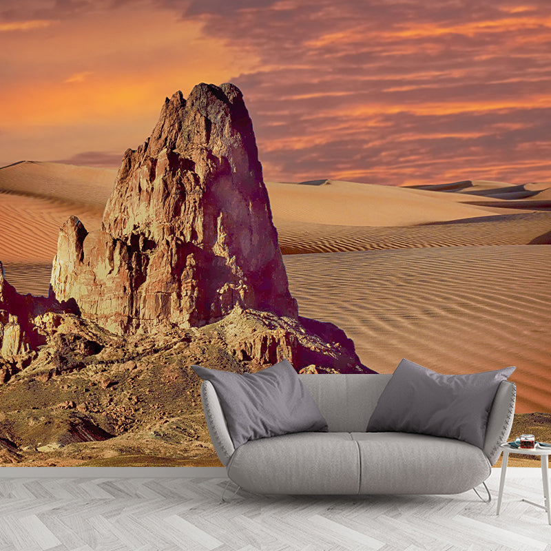 Desert Mural Wallpaper Photography Style for Guest Room Decor, Personalized Size Available