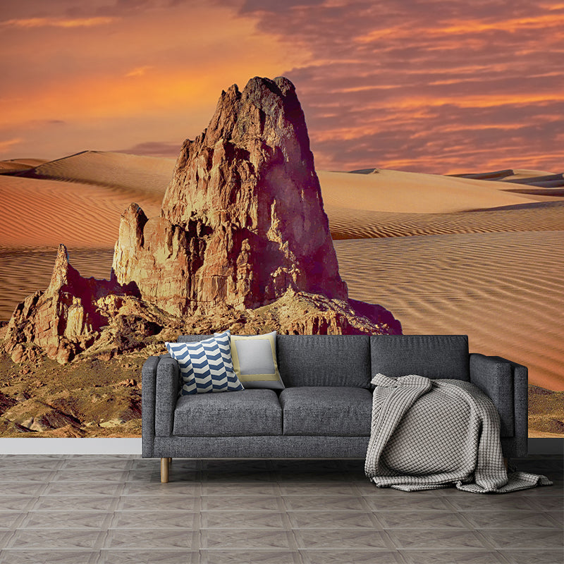 Desert Mural Wallpaper Photography Style for Guest Room Decor, Personalized Size Available