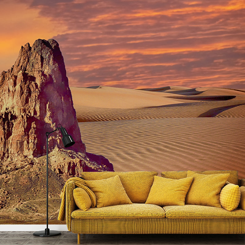 Desert Mural Wallpaper Photography Style for Guest Room Decor, Personalized Size Available
