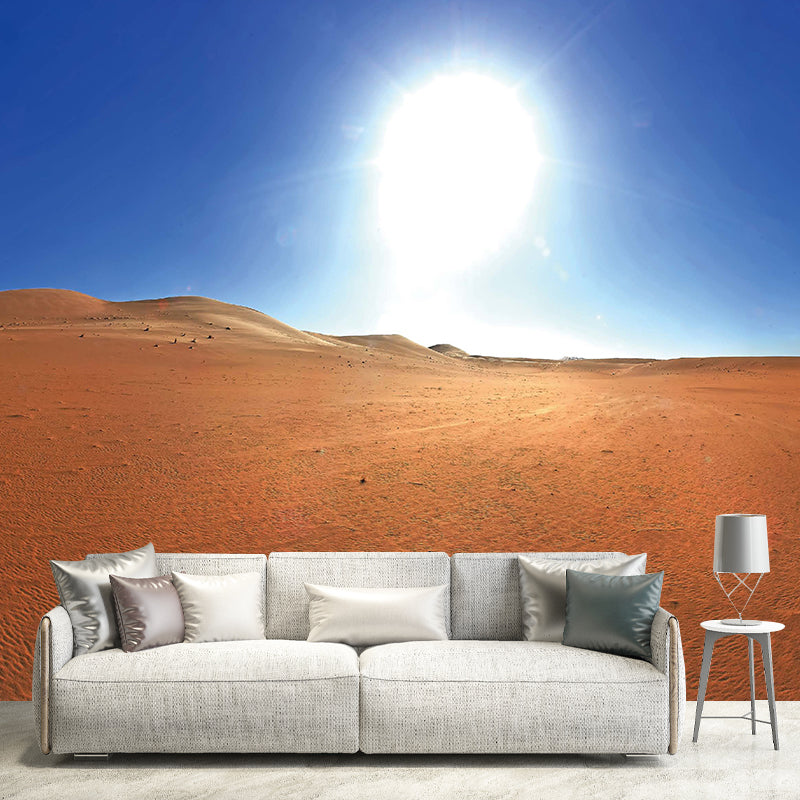 Desolate Desert Mural Wallpaper for Sitting Room Decor, Moisture Resistant