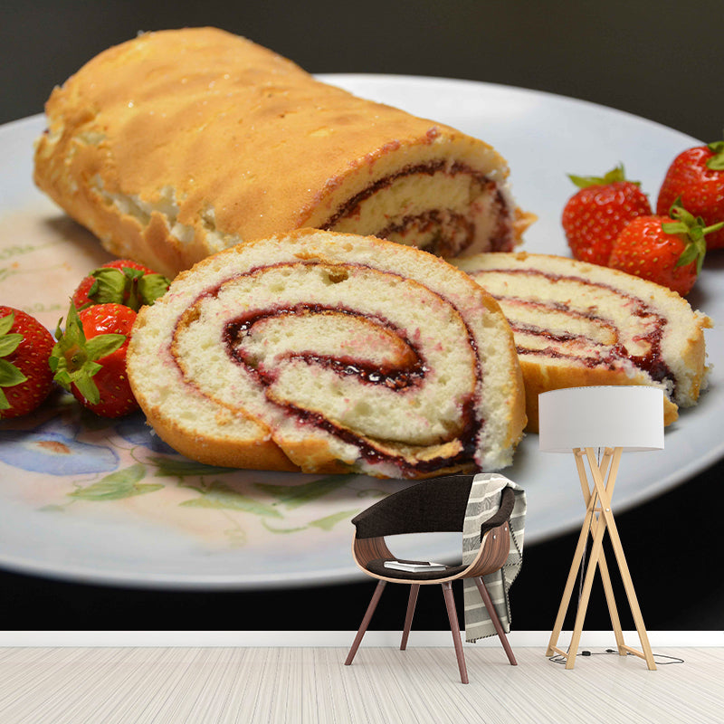 Sweet Cake Wall Murals Contemporary Photography Style Wall Art for Cake Shop