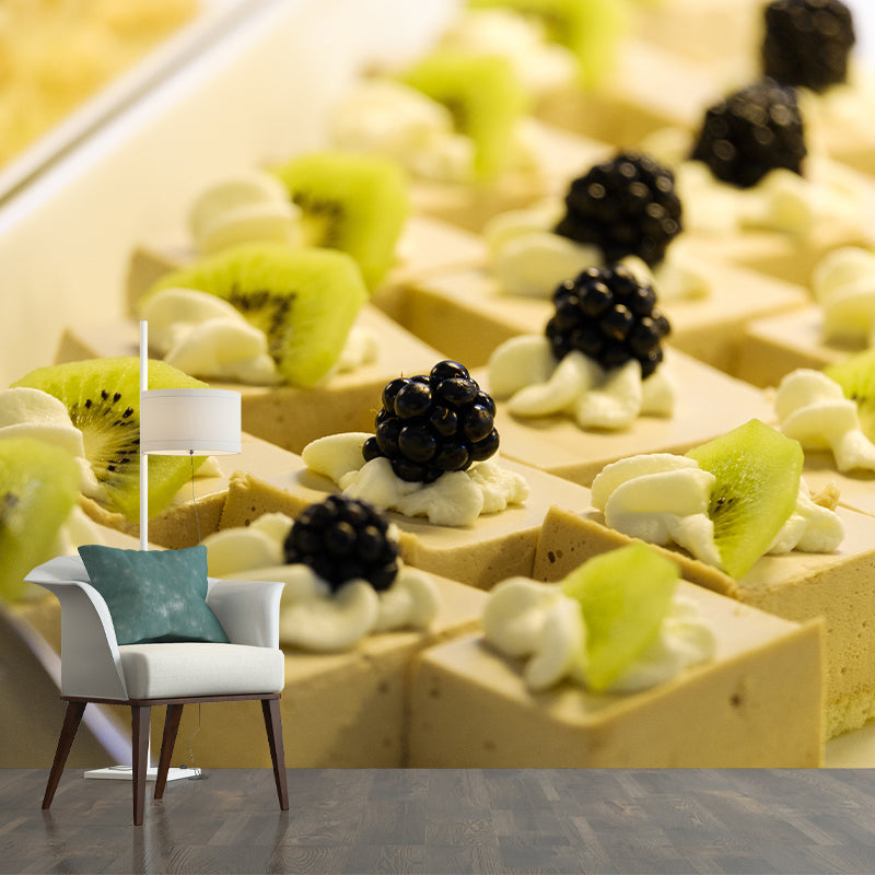 Business Sweet Cake Mural Decal Stain Resistant Cake Shop Wall Covering