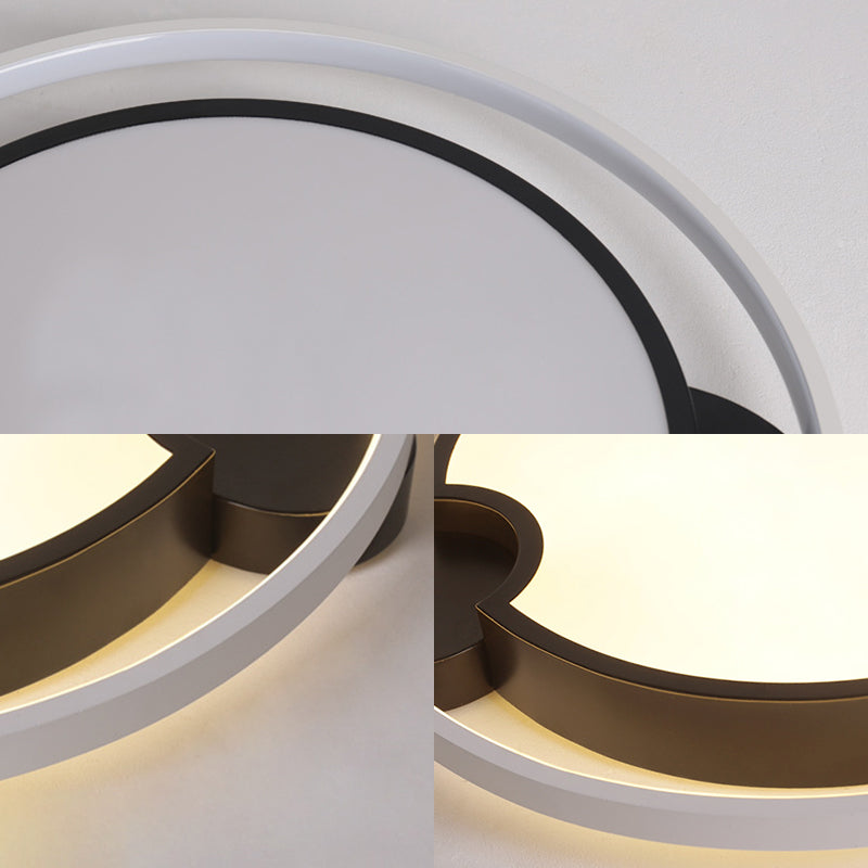 Luminaire de chambre à coucher Unique de 16 "/19.5", luminaire de plafond rond/carré contemporain à 1 tête pour chambre à coucher