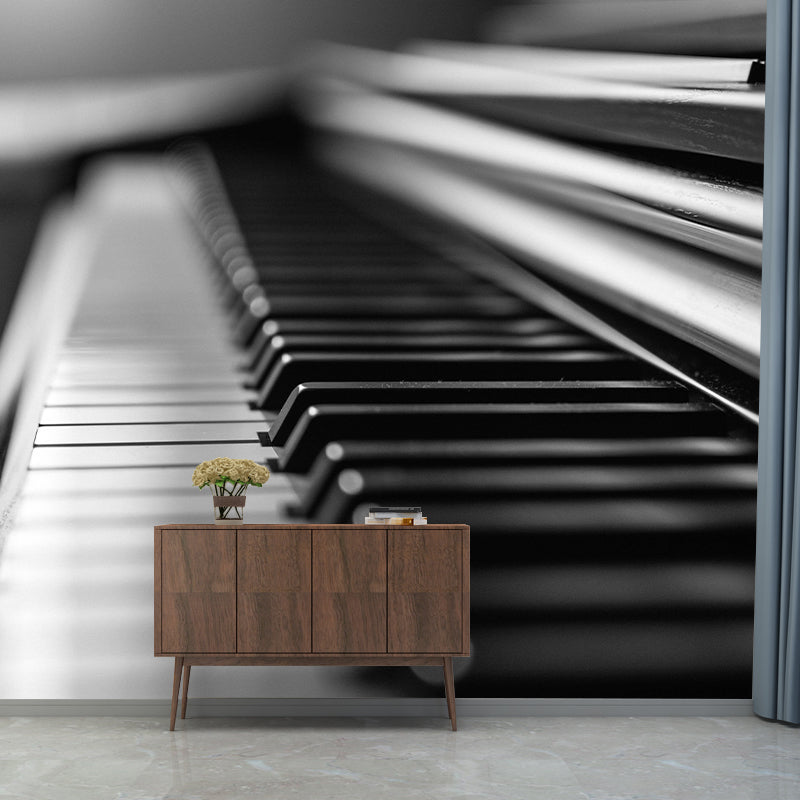 Piano Mural Modern Style Water Resistant Sitting Room Wall Covering, Personalized Size Available