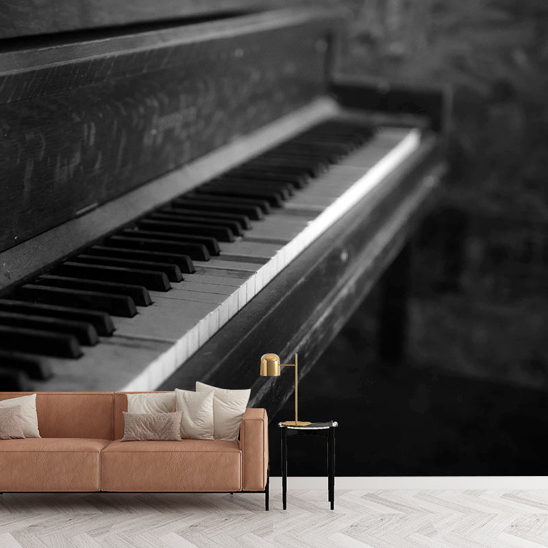 Piano Mural Modern Style Water Resistant Sitting Room Wall Covering, Personalized Size Available
