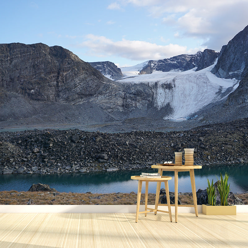 Beautiful Mountain Landscape Mural Wallpaper Mildew Resistant Wall Covering for House Interior