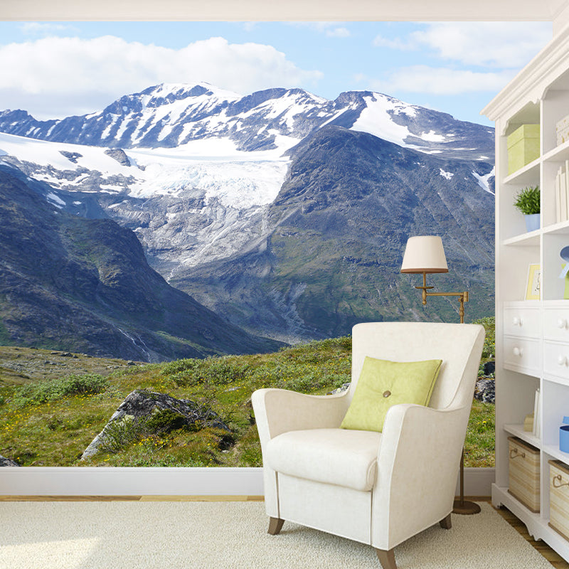Beautiful Mountain Landscape Mural Wallpaper Mildew Resistant Wall Covering for House Interior