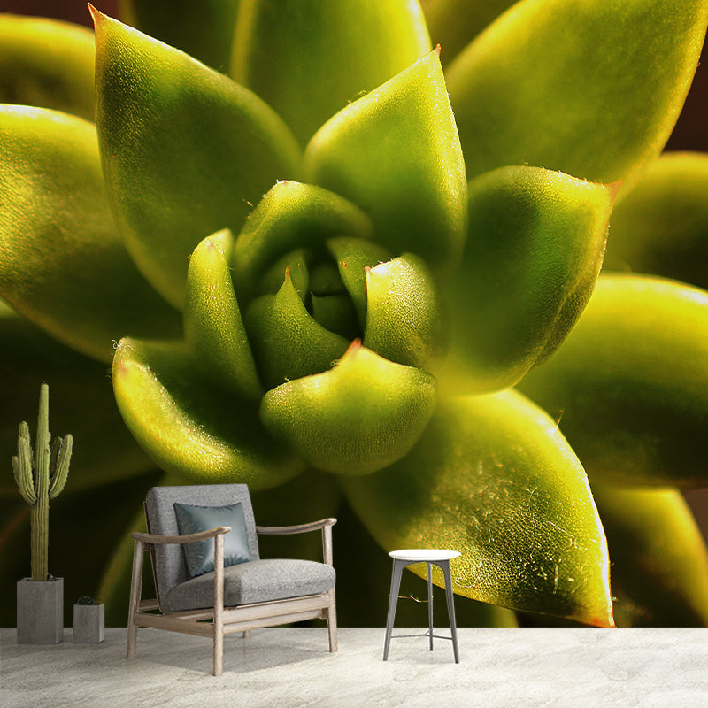 Green Plants Mural Wallpaper Environment Friendly Decorative Restaurant