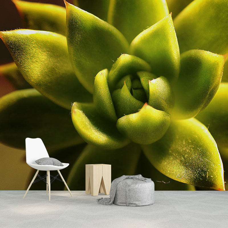 Green Plants Mural Wallpaper Environment Friendly Decorative Restaurant